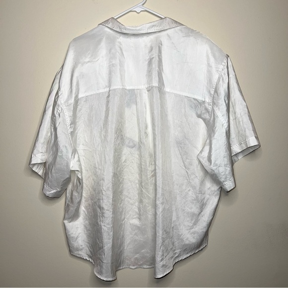 Leslie Fay White Short Sleeved Button Down Blouse with Sequined Fruit Size 3X - Picture 2 of 11